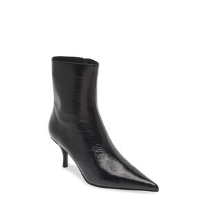 Jeffrey Campbell 'Sindee' Black Leather Pointy Toe Bootie Size 5.5